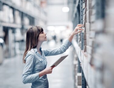 Woman checking inventory hero image